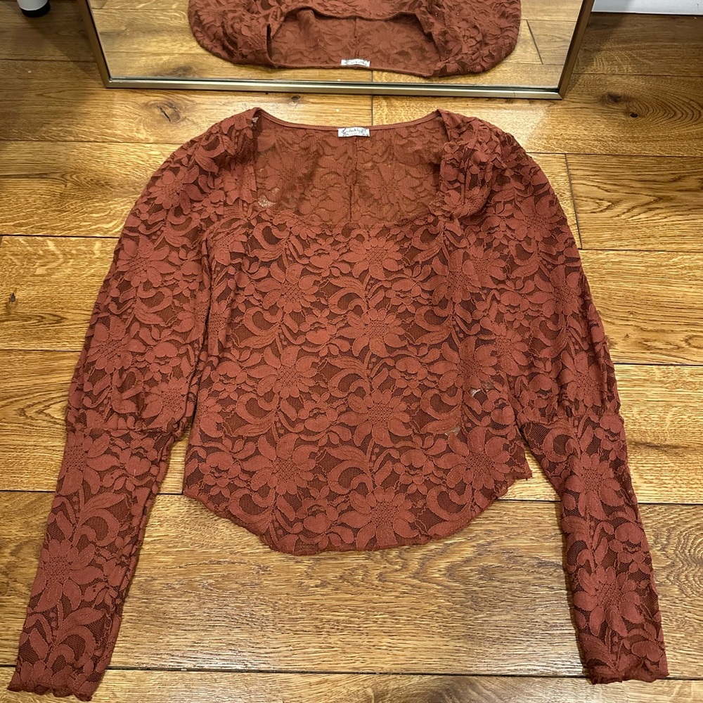 Free people lace layering top